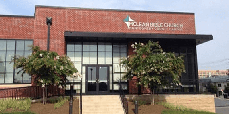 McLean Bible Church Tyson’s campus interior during a service