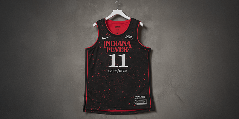 Indiana Fever Stranger Things jersey front and back view